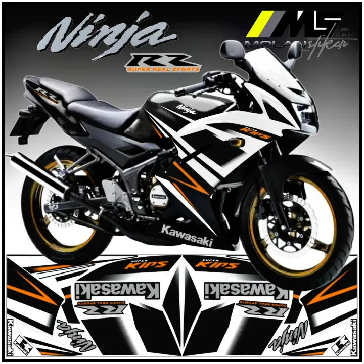 Decal Sticker Striping Variasi Ninja Rr 150 New 2Tak  2012-2013-2014-2015-2016 Motif Ori