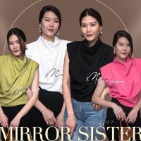 ?ป้าย MiRRoRSiSTER 01022.7 เสื้อทรงเก๋ๆจับทวิสช่วงไหล่ข้างซ้าย