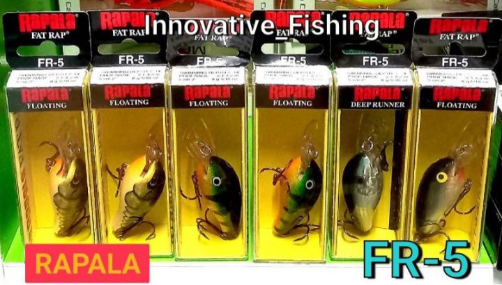 เหยื่อปลอม ตกปลา RAPALA Fat Rap(FR-5) ลิ้นยาว ดำลึก | Lazada.co.th