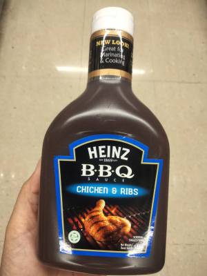 Heinz Chicken&amp;Rib Bbq Sauce ซอสบาร์บีคิวสำหรับไก่และซี่โคลง 580กรัม