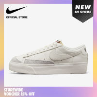 Nike Womens Blazer Low Platform Shoes - Sail