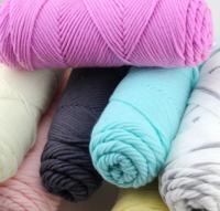 ไหมพรม คอตตอนนม8plyน้ำหนัก100กรัม Milk Cotton Yarn ไหมพรมถัก ไหมพรมนิ่ม DIY พร้อมส่ง