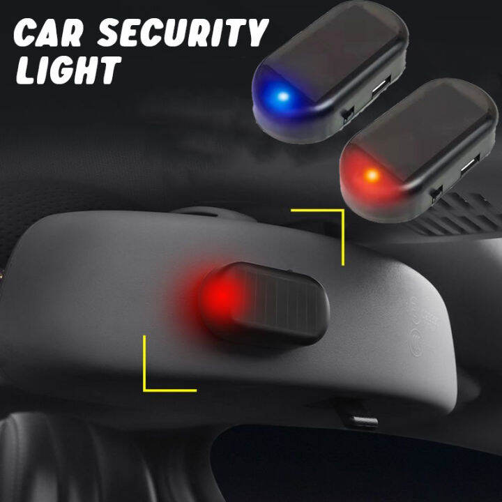 Car Security Light Solar Strobe Signal Security System Light Simulated Alarm Wireless Flashing