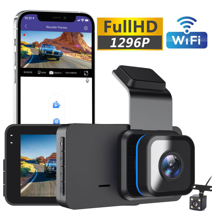 Wifi Dash Cam Front and Rear Car Dvr Dashcam Vehicle Black Box Car