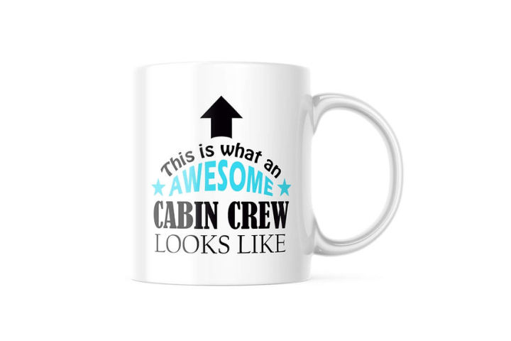 MUG AWESOME CABIN CREW แก้วกาแฟ สำหรับนักบิน แอร์โฮสเตส หรือแฟนการบิน