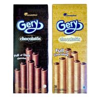 Gery Chocolatos เจอรี่ เวเฟอร์โรลสอดไส้ช็อกโกแลต 3 รสชาติ โอโจ้พรีเมี่ยมสอดไส้ช็อคโกแลตเต็มแท่ง