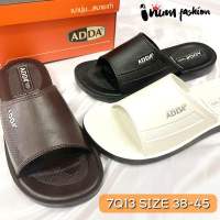 ADDA รุ่น 7Q13 รองเท้าแตะผู้ชาย รองเท้าแตะแบบลำลองแบบสวม รองแตะหนังสีขาว สวมใส่สบาย น้ำหนักเบา ไซส์38-45