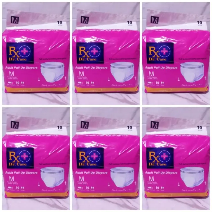 6packs Rx Dr Care Adult Diaper Pull Ups Medium 10pcs Per Pack Lazada Ph