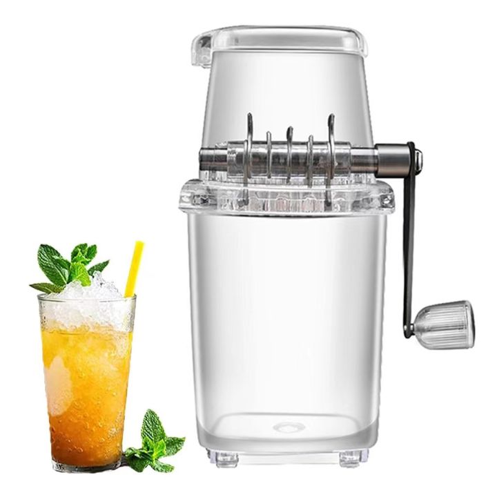 Portable Crank Manual Ice Crusher, Ice Blenders Tools for Home Kitchen Bar  Multi-Function Hand Shaved Ice Machine