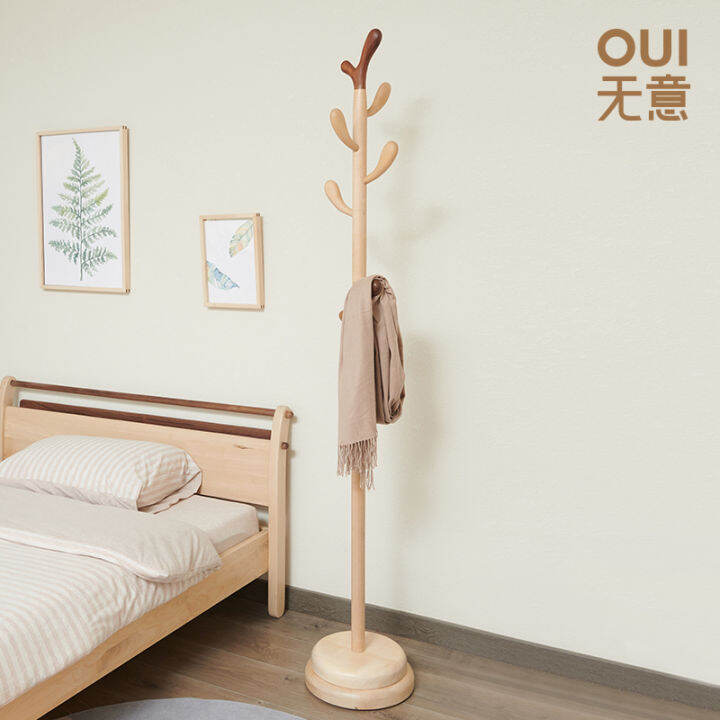 Solid Wood Coat Rack Simple Modern Corner Creative Household Clothes