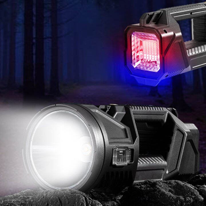Portable Light Spotlights LED Flashlight with Warm Light torch light powerful rechargeable
