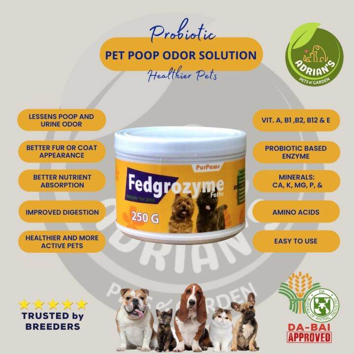 FEDGROZYME FORTE ORIGINAL PURFAWS ENZYMES FOR CATS AND DOGS POOP & PISS
