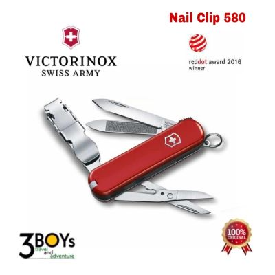 กรรไกรตัดเล็บ Victorinox Nail Clip 580 กรรไกรตัดเล็บสวิส 8 ฟังก์ชั่น รวมมีดและตะไบเล็บ 0.6463