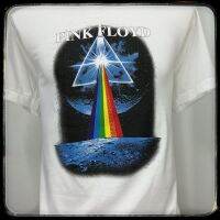 เสื้อ​วง​Pink​floyd​ผ้า​บาง​50คอกลมสีขาวชายหญิง