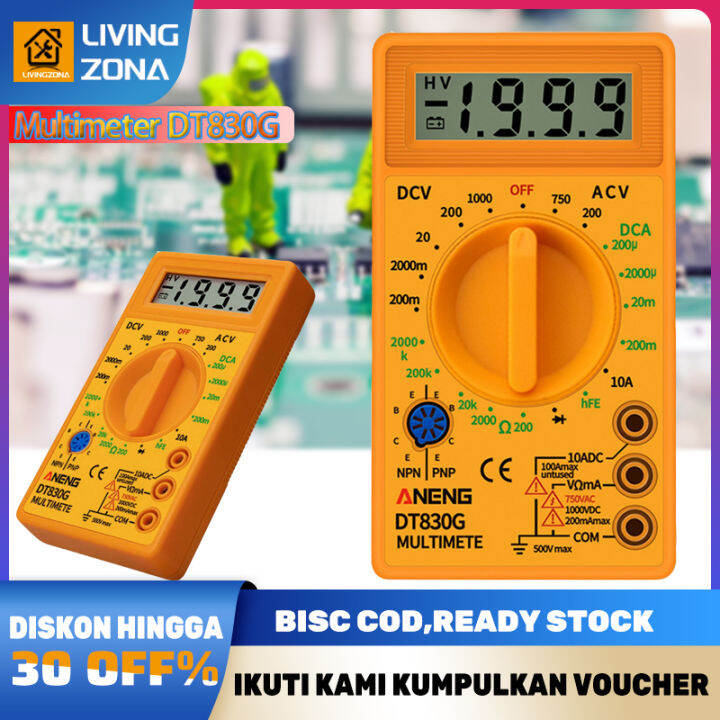 cod + Pengiriman Cepat】Multimeter DT830G DT830B Multimeter Digital /Avometer Digital / Voltmeter