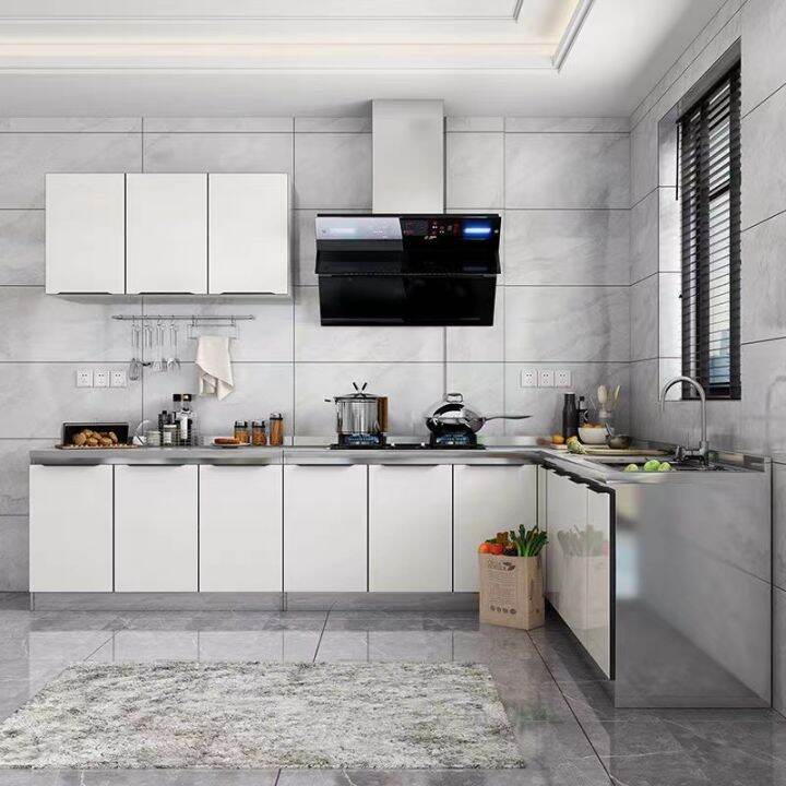 Stainless Steel Kitchen Storage Sets kichen Sink Base Simple