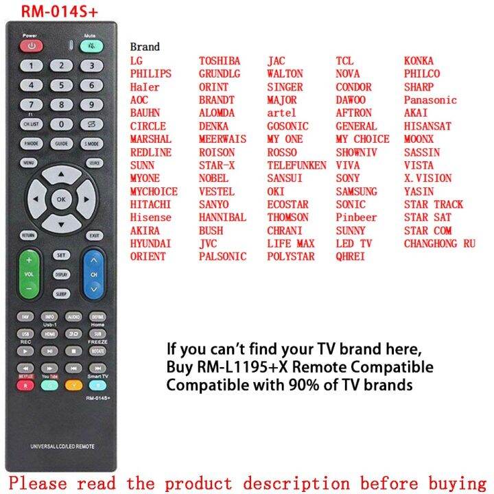 HUAYU RM-L1130+X PLUS Universal LED/LCD remote control, NETFLIX/YOUTUBE