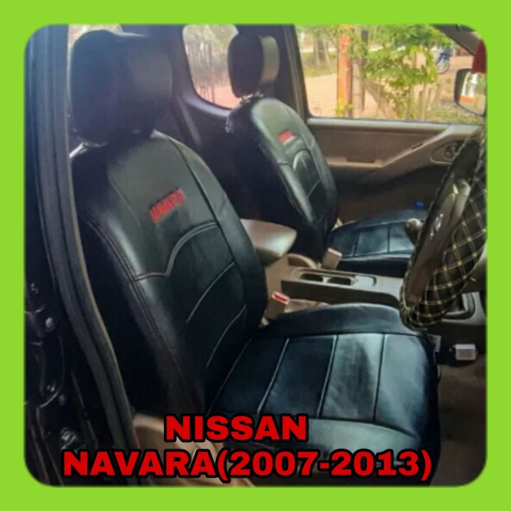 ชุดหุ้มเบาะ-nissan-navara-2007-2013-หนังหุ้มเบาะเข้ารูปตรงรุ่น-ชุดหุ้มเบาะแบบสวมทับ-งานหนังอย่างดี-ขายแยก-ชุดหน้า-ชุดหลัง