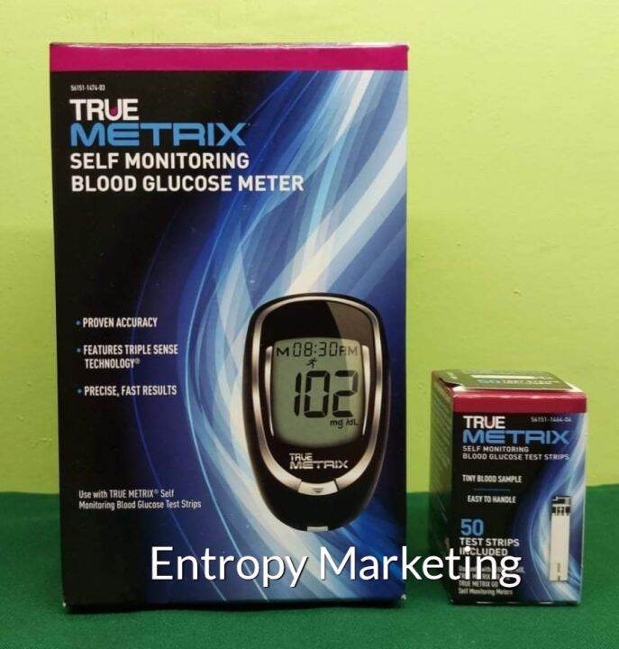 Truemetrix Blood Glucose Glucometer with 50 strips 50 lancets and ...