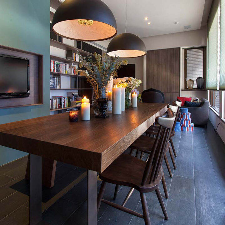 Nordic Style Solid Wood Dining Table Rectangular Modern Simple and