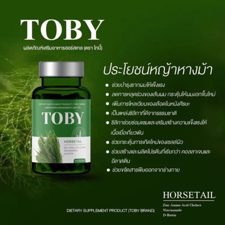 toby-horsetail-ผลิตภัณฑ์ดูแล-ผิว-ผม-เล็บ-ลดการขาดหลุดร่วง-กระตุ้นการเกิดใหม่ของเส้นผม