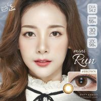 คอนแทคเลนส์ รุ่น mini Run ยี่ห้อ Kitty Kawaii Size mini สีตาล มีค่าสายตา