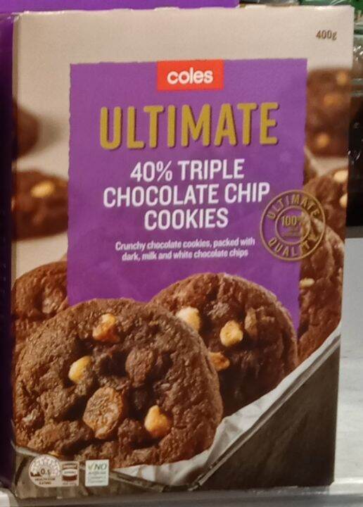 Coles Ultimate Triple Cookies 40 Chocolate Chip 400g Lazada