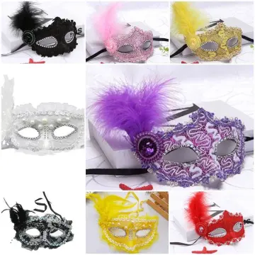 Shop Sexy Ladies Masquerade Ball Masks Feather Mask Christmas with