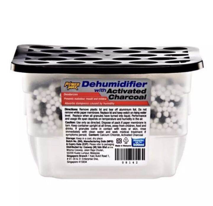 PowerMax Dehumidifier Charcoal 500ml x 3 (Cosway) Lazada