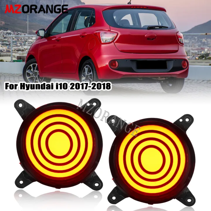 1 Pair Rear Bumper Brake Light Reflector For Hyundai I10 2017 2018 Car