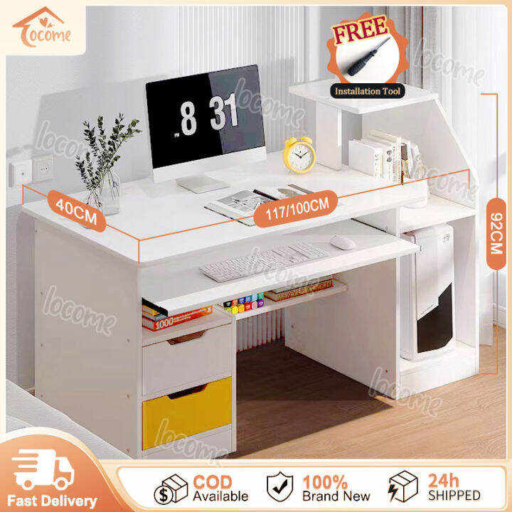 【24H Shipped】Simple computer desktop desk home table bookcase desk