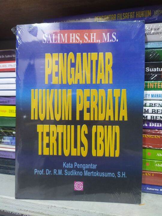 BUKU PENGANTAR HUKUM PERDATA TERTULIS BW SALIM | Lazada Indonesia