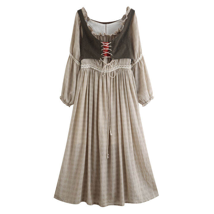 French Style Pastoral Style Dress Mori Vintage Manor Wear Women's ...