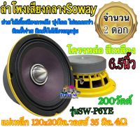 ลำโพงเสียงกลาง 6.5นิ้ว Soway SW-P6YE โครงหล่อ สีเหลือง แม่เหล็ก120x20มิล ว้อย35มิล เสียงดี พุ่งไกล ไม่แตกพร่า ลำโพง ลำโพงติดรถยนต์ จำนวน2ดอก