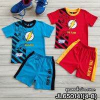 ชุดเเขนสั้นเด็กชาย ลายTheFlash JL650141(4-8) JusticeLeague พร้อมส่ง