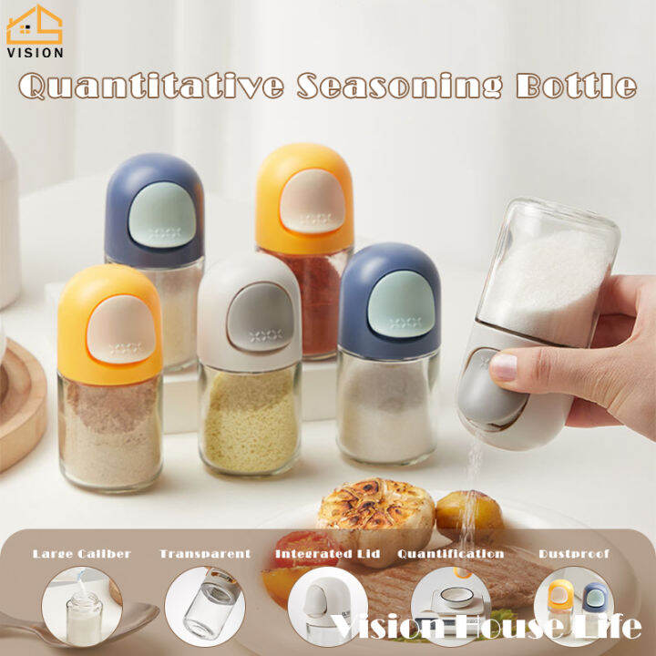 Vision Quantitative Salt Pepper Shaker Kitchen Press Type Seasoning