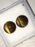 (เริ่มต้น 190) TIGER’S EYE ไทเกอร์อาย  จัดเซตคู่สำหรับต่างหู คละไซส์ หินแท้ธรรมชาติ สวยน่ารัก มาก