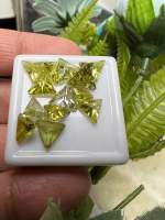 Cz peridot 7x7mm 2 pieces