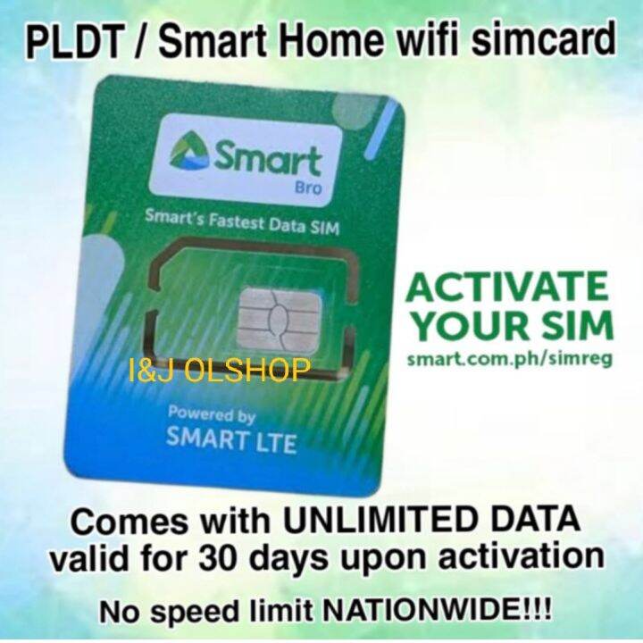 Smart Bro Sim Card For Pldt Smart Prepaid Home Wifi With Days Unli