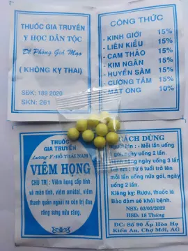 Những thành phần chính có trong thuốc viêm họng Đỗ Thái Nam?
