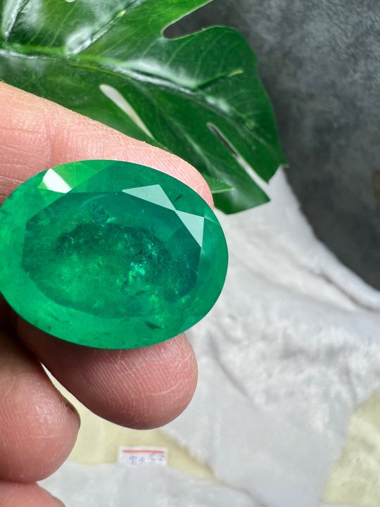 มรกต-very-fine-lab-made-พลอย-columbia-โคลัมเบีย-green-doublet-emerald-24x18-มม-mm-31-กะรัต-1เม็ด-carats-พลอยสั่งเคราะเนื้อแข็ง