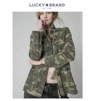 เสื้อคลุม แจ็คเก็ตแนวทหาร เสื้อคลุม เขียวทหาร ✨Lucky Brand✨USA (JK559)