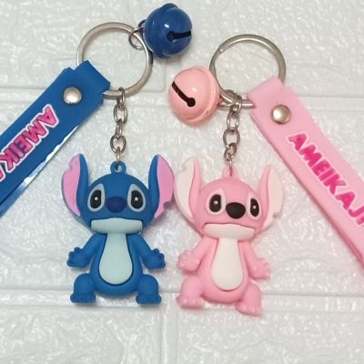 พวงกุญแจยางสติชน่ารัก stich มี 2 สีให้เลือก พร้อมส่ง