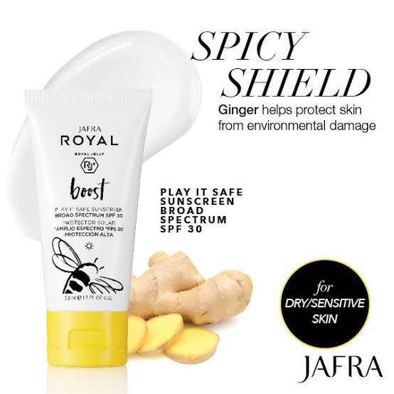 Jafra Royal Boost Putih Spf 30 50ml suncreen kulit sensitif dan kering
