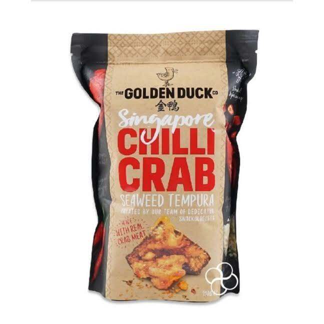The Golden Duck Salted Chili Crab Seaweed Tempura Chips 102g The Golden