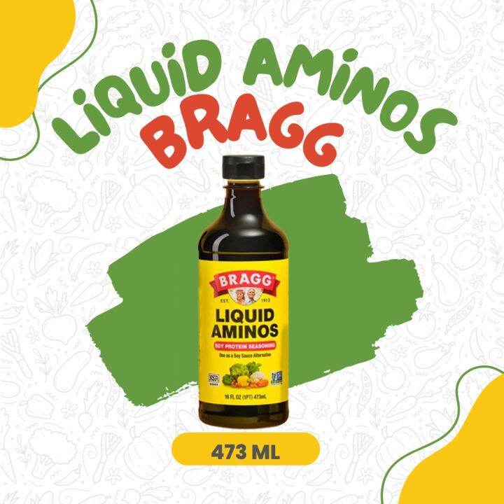 BRAGG Liquid Aminos 473 ml ซีอิ๊วปรุงรสจากถั่วเหลือง NonGMO (Low