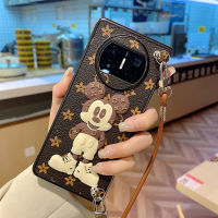 เคสโทรศัพท์มือถือเหมาะสำหรับหัวเว่ย matex3รุ่นหญิงแบบสะพายข้างหรูหรารุ่นสะสม X5หน้าจอพับคลุมทั้งหมดป้องกันการตกหล่นเคสป้องกันสายคล้องหนังน่ารักมิกกี้หรูหราคลาสสิกความรู้สึกแบบใหม่