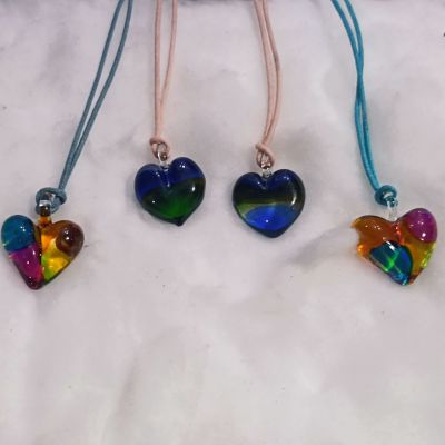 จี้ / สร้อยหัวใจ Heart necklace สั่งผลิตตามสีและจำนวนได้