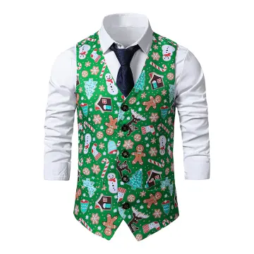 Christmas waistcoat hot sale and tie