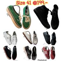 รองเท้าผ้าใบ Size 41 คุณภาพ 95% มือ 2 ราคา 199.- เท่านั้น ถ่ายจากสินค้าจริง